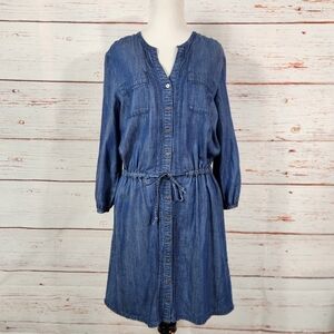 CALVIN KLEIN Button Up Denim Dress Size Small